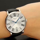 Tissot Carson Premium Silver Dial Black Leather Strap Watch For Men - T122.410.16.033.00 Authentic Buy Shop Now