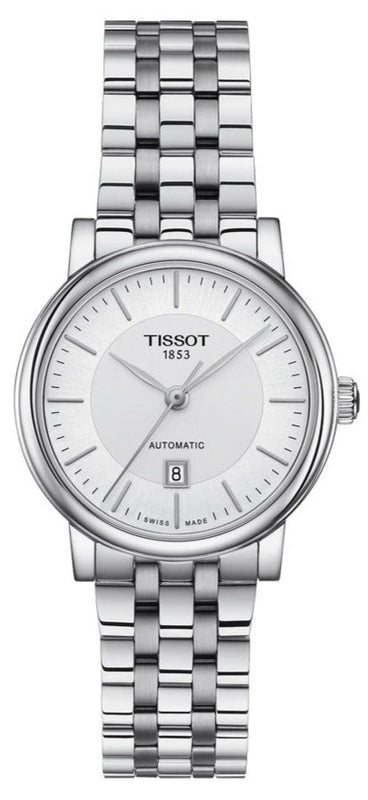 Tissot T Classic Carson Premium Silver Dial Silver Steel Strap Watch for Women - T122.207.11.031.00 Authentic Buy Shop Now