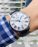 Tissot Carson Premium Silver Dial Black Leather Strap Watch For Men - T122.410.16.033.00 Authentic Buy Shop Now