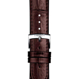 Tissot Carson Premium Chronograph White Dial Brown Leather Strap Watch For Men - T122.417.16.011.00 Authentic Buy Shop Now