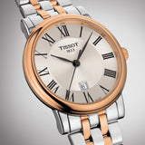 Tissot T Classic Carson Premium Silver Dial Two Tone Steel Strap Watch For Men - T122.410.22.033.00 Authentic Buy Shop Now