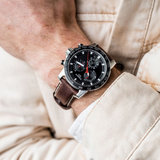 Tissot Supersport Chrono Black Dial Brown Leather Strap Watch for Men - T125.617.16.051.01 Authentic Buy Shop Now