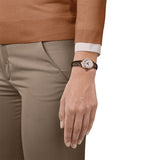 Tissot Bellissima Automatic Silver Dial Brown Leather Strap Watch For Women - T126.207.36.013.00 Authentic Buy Shop Now