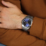 Tissot Gentleman Blue Dial Silver Steel Strap Watch For Men - T127.410.11.041.00 Authentic Buy Shop Now
