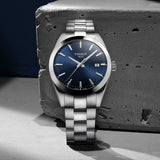 Tissot Gentleman Blue Dial Silver Steel Strap Watch For Men - T127.410.11.041.00 Authentic Buy Shop Now