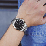 Tissot Gentleman Black Dial Silver Steel Strap Watch For Men - T127.410.11.051.00 Authentic Buy Shop Now