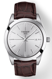 Tissot Gentlemen Silver Dial Brown Leather Strap Watch for Men - T127.410.16.031.01 Authentic Buy Shop Now