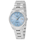 Tissot Gentleman Powermatic 80 Silicium Ice Blue Silver Steel Strap Watch For Men - T127.407.11.351.00 Authentic Buy Shop Now