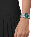 Tissot PRX Green Dial Silver Steel Strap Watch For Men - T137.410.11.091.00 Authentic Buy Shop Now
