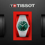 Tissot PRX Green Dial Silver Steel Strap Watch For Men - T137.410.11.091.00 Authentic Buy Shop Now