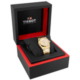 Tissot PRX Powermatic 80 Gold Dial Gold Steel Strap Watch for Men - T137.207.33.021.00 Authentic Buy Shop Now