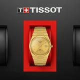 Tissot PRX Powermatic 80 Gold Dial Gold Steel Strap Watch for Men - T137.407.33.021.00 Authentic Buy Shop Now