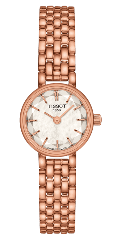 Tissot Lovely Mother of Pearl Dial Rose Gold Steel Strap Watch for Women - T140.009.33.111.00 Authentic Buy Shop Now