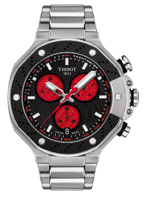 Tissot T Race Marc Marquez Limited Edition Black Dial Silver Steel Strap Watch for Men - T141.417.11.051.00 Authentic Buy Shop Now