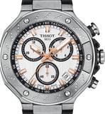 Tissot T Race Chronograph White Dial Black Rubber Strap Watch For Men - T141.417.17.011.00 Authentic Buy Shop Now