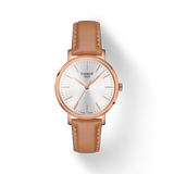 Tissot Everytime Lady Silver Dial Brown Leather Strap Watch for Women - T143.210.36.011.00 Authentic Buy Shop Now