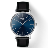 Tissot Everytime Gent Blue Dial Black Leather Strap Watch for Men - T143.410.16.041.00 Authentic Buy Shop Now