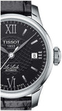 Tissot Le Locle Automatic Lady Black Dial Black Leather Strap Watch for Women - T41.1.123.57 Authentic Buy Shop Now