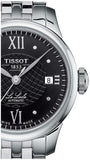 Tissot Le Locle Automatic Lady Black Dial Silver Steel Strap Watch For Women - T41.1.183.56 Authentic Buy Shop Now