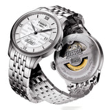 Tissot Le Locle Double Happiness Automatic Silver Dial Silver Steel Strap Watch For Men - T41.1.833.50 Authentic Buy Shop Now