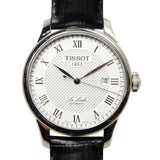 Tissot T Classic Le Locle Automatic Silver Dial Black Leather Strap Watch For Men - T41.1.423.33 Authentic Buy Shop Now