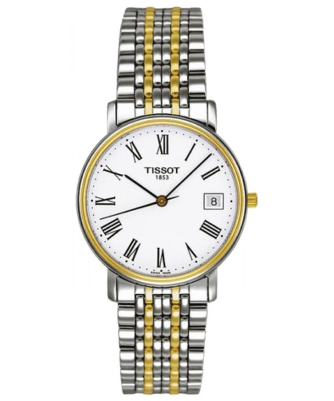 Tissot T Classic Desire White Dial Two Tone Watch For Men - T52.2.481.13 Authentic Buy Shop Now