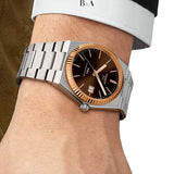 Tissot PRX Powermatic 80 Automatic 18K Gold Blue Dial Silver Steel Strap Watch for Men - T931.407.41.041.00 Authentic Buy Shop Now