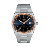 Tissot PRX Powermatic 80 Automatic 18K Gold Blue Dial Silver Steel Strap Watch for Men - T931.407.41.041.00 Authentic Buy Shop Now