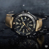 Tag Heuer Aquaracer 300 Calibre 5 Automatic Black Dial Brown Nylon Strap Watch for Men - WAY208C.FC6383 Authentic Buy Shop Now