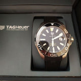 Tag Heuer Aquaracer Calibre 5 Automatic Black Dial Black Rubber Strap Watch for Men - WAY201A.FT6142 Authentic Buy Shop Now