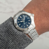 Tag Heuer Aquaracer Blue Dial Silver Steel Strap Watch for Women - WBD131D.BA0748 Authentic Buy Shop Now