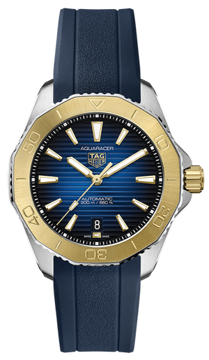 Tag Heuer Aquaracer Professional 200 Automatic Blue Dial Blue Rubber Strap Watch for Men - WBP2150.FT6210 Authentic Buy Shop Now