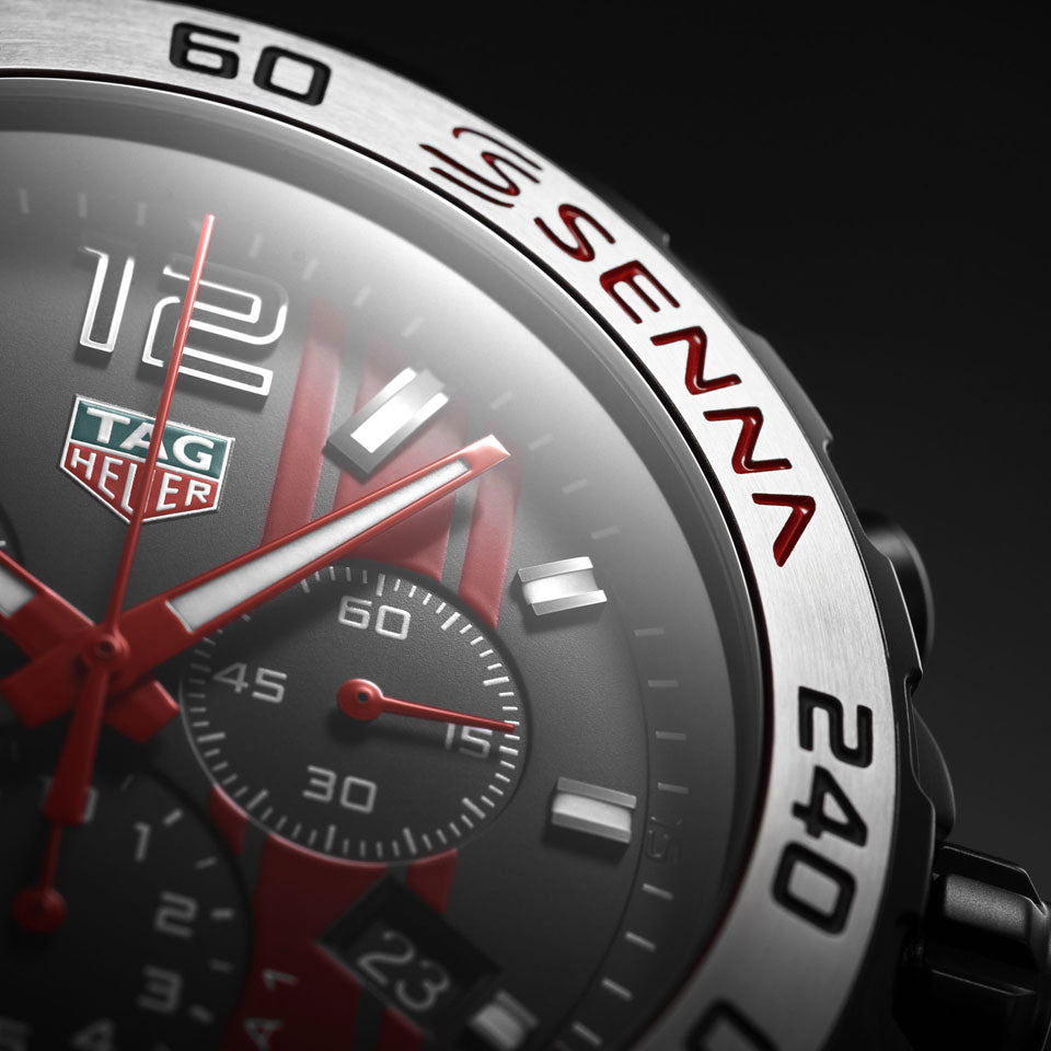 Tag Heuer Formula 1 Ayrton Senna Limited Edition Black Dial Two Tone Rubber Strap Watch for Men - CAZ1019.FT8027 Authentic Buy Shop Now