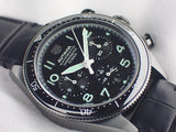 Tag Heuer Autavia Chronometer Flyback Chronograph Black Dial Black Leather Strap Watch for Men - CBE511C.FC8280 Authentic Buy Shop Now