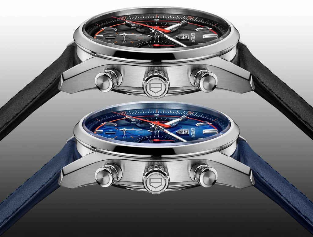 Tag Heuer Carrera Chronograph Blue Dial Blue Leather Strap Watch for Men - CBN201D.FC6543 Authentic Buy Shop Now