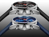 Tag Heuer Carrera Chronograph Blue Dial Blue Leather Strap Watch for Men - CBN201D.FC6543 Authentic Buy Shop Now
