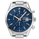 Tag Heuer Carrera Automatic Chronograph Blue Dial Silver Steel Strap Watch for Men - CBK2115.BA0715 Authentic Buy Shop Now