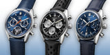 Tag Heuer Carrera Chronograph Blue Dial Blue Leather Strap Watch for Men - CBS2212.FC6535 Authentic Buy Shop Now