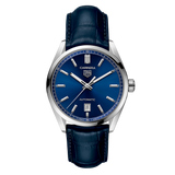 Tag Heuer Carrera Date Blue Dial Blue Leather Strap Watch for Men - WBN2112.FC6504 Authentic Buy Shop Now
