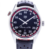 Tag Heuer Carrera Muhammad Ali Calibre 5 Black Dial Black Leather Strap Watch for Men - WAR2A11.FC6337 Authentic Buy Shop Now