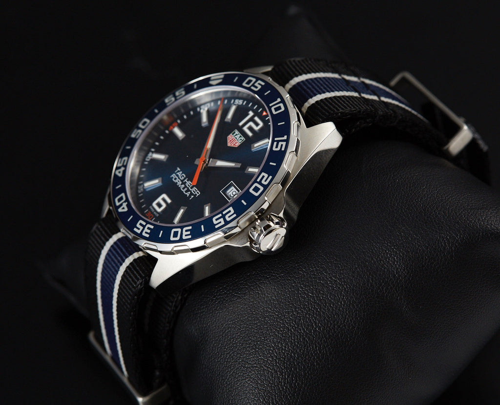Tag Heuer Formula 1 Chronograph Blue Dial Two Tone NATO Strap Watch for Men - CAZ1014.FC8197 Authentic Buy Shop Now