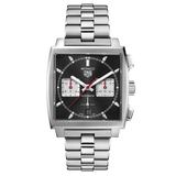 Tag Heuer Monaco Automatic Chronograph Black Dial Silver Steel Strap Watch for Men - CBL2113.BA0644 Authentic Buy Shop Now