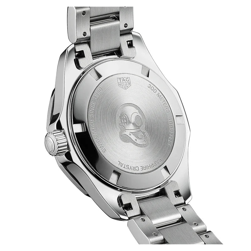 Tag Heuer Aquaracer Quartz Black Dial Silver Steel Strap Watch for Women - WAY131K.BA0748 Authentic Buy Shop Now