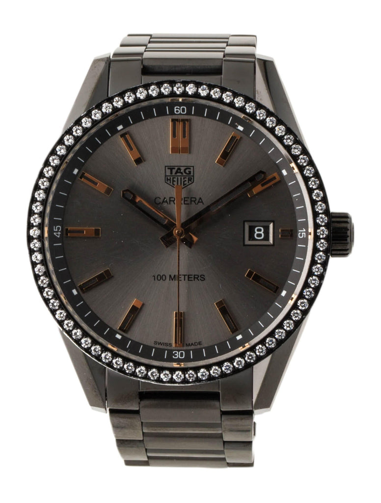 Tag Heuer Carrera Quartz Diamonds Black Dial Black Steel Strap Watch for Women - WAR1115.BA0602 Authentic Buy Shop Now