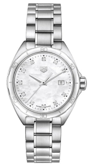 Tag Heuer Formula 1 Diamonds Mother Of Pearl White Dial Silver Steel Strap Watch for Women - WBJ1419.BA0664 Authentic Buy Shop Now