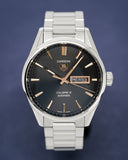 Tag Heuer Carrera Calibre 5 Automatic Black Dial Silver Steel Strap Watch for Men - WAR201C.BA0723 Authentic Buy Shop Now