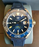 Tag Heuer Aquaracer Calibre 5 Automatic Blue Dial Blue Rubber Strap Watch for Men - WAY201B.FT6150 Authentic Buy Shop Now