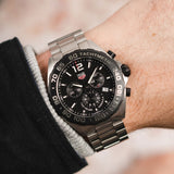 Tag Heuer Formula 1 Chronograph Black Dial Silver Steel Strap Watch for Men - CAZ1010.BA0842 Authentic Buy Shop Now