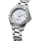 Tag Heuer Aquaracer Diamonds White Mother of Pearl Dial Silver Steel Strap Watch for Women - WBD1315.BA0740 Authentic Buy Shop Now