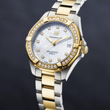 Tag Heuer Aquaracer Diamonds Mother of Pearl Dial Two Tone Steel Strap Watch for Women - WBD1323.BB0320 Authentic Buy Shop Now